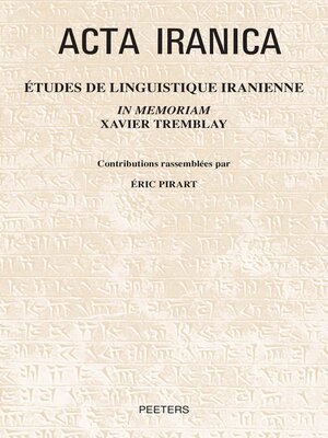 cover image of Etudes de linguistique iranienne in memoriam Xavier Tremblay